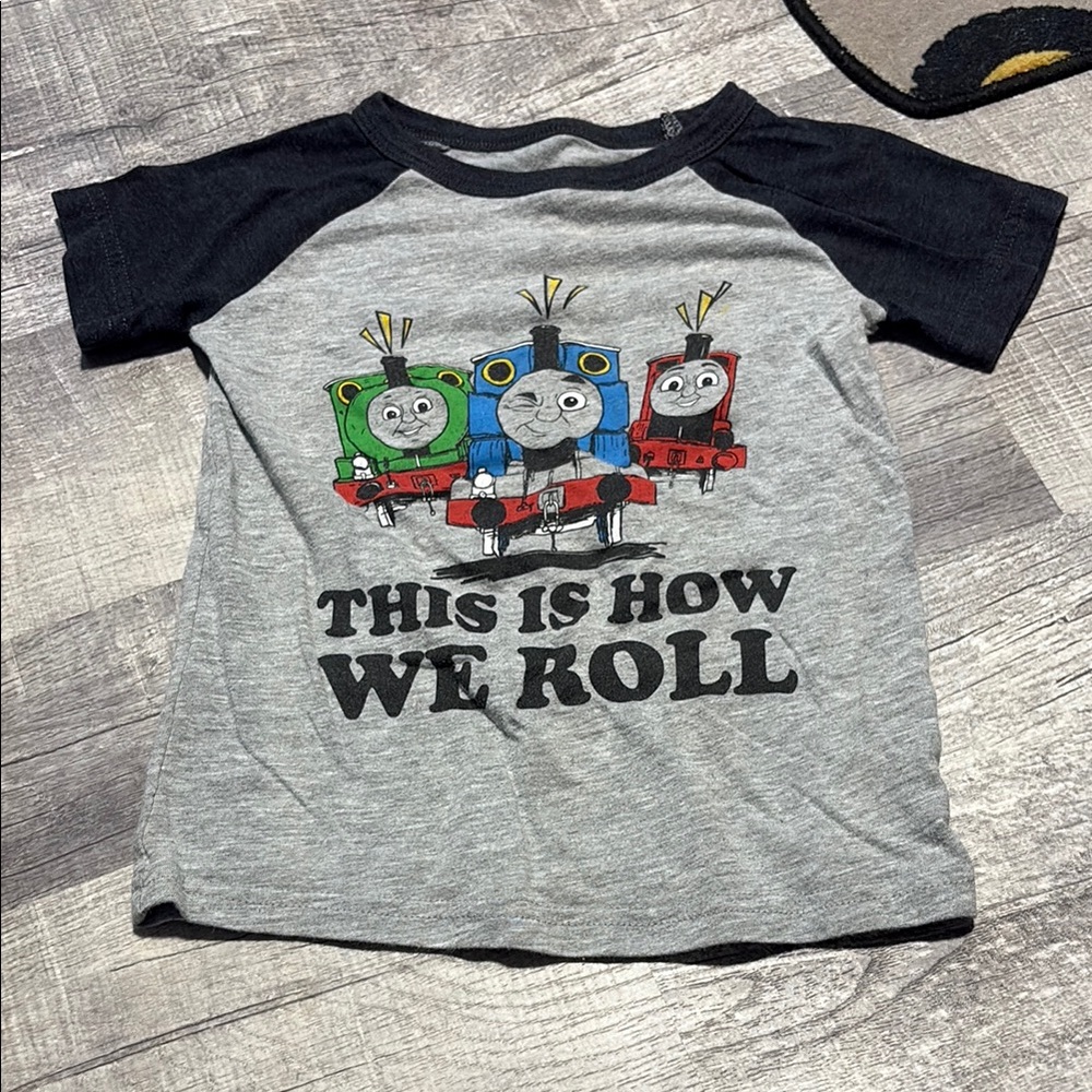 Jumping Beans Gray and Black Short Sleeve Tee